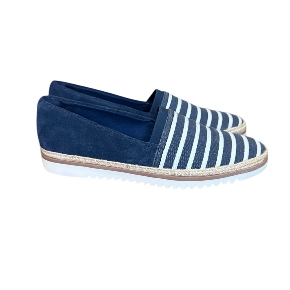 Clarks Serena Paige Navy Blue Espadrilles Casual Slip-On Shoes Women’s Size 7.5